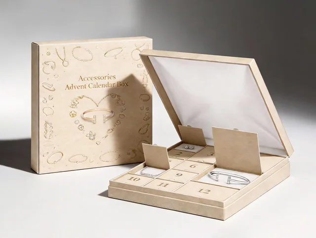 Advent calendar packaging example: ACCESSORIES ADVENT CALENDAR BOX