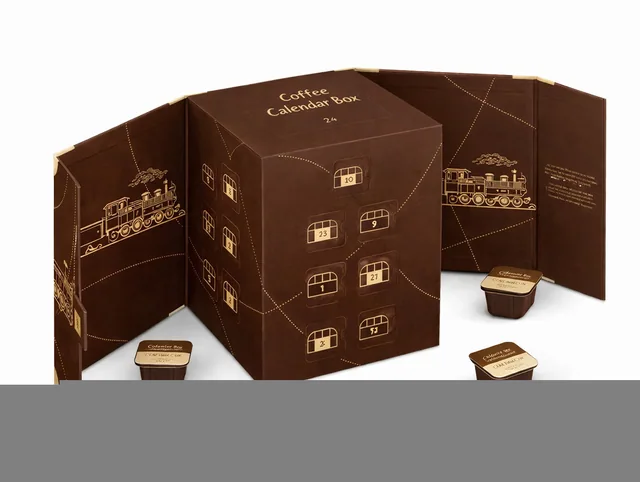 Advent calendar packaging example: COFFEE CALENDAR BOX