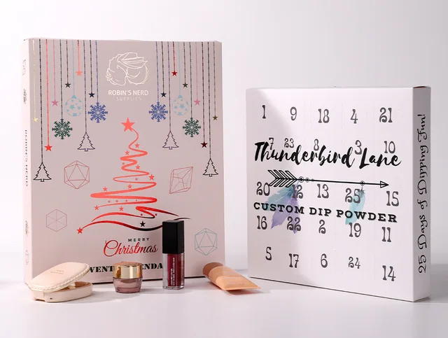 Advent calendar packaging example: CARDBOARD ADVENT CALENDAR BOX WITH BLISTER