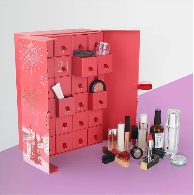 Advent calendar packaging example: 24 CALENDAR BOX IN RED