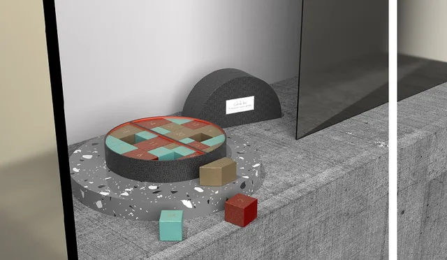 Advent calendar packaging example: SEMI-CIRCLE ADVENT CALENDAR BOX