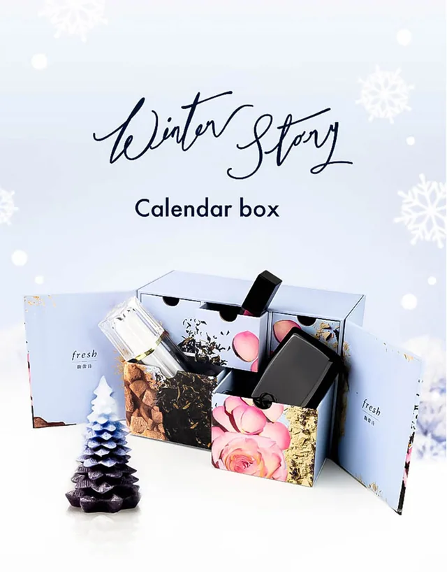 Advent calendar packaging example: WINTER STORY CALENDAR BOX