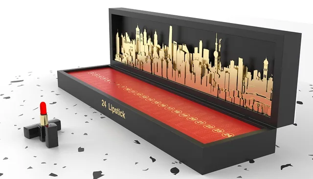 Advent calendar packaging example: LIPSTICK ADVENT CALENDAR BOX
