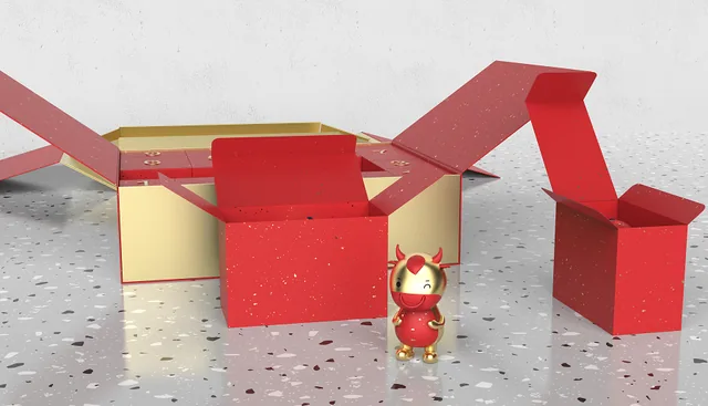 Advent calendar packaging example: FOLDING ADVENT CALENDAR BOX