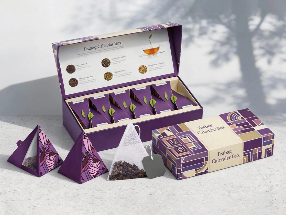 Custom packaging example: Custom Tea Bag Advent Calendar Box