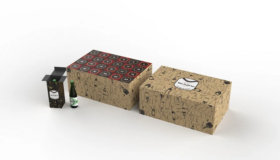 Custom packaging example: Large Format Beverage Advent Calendar Packaging
